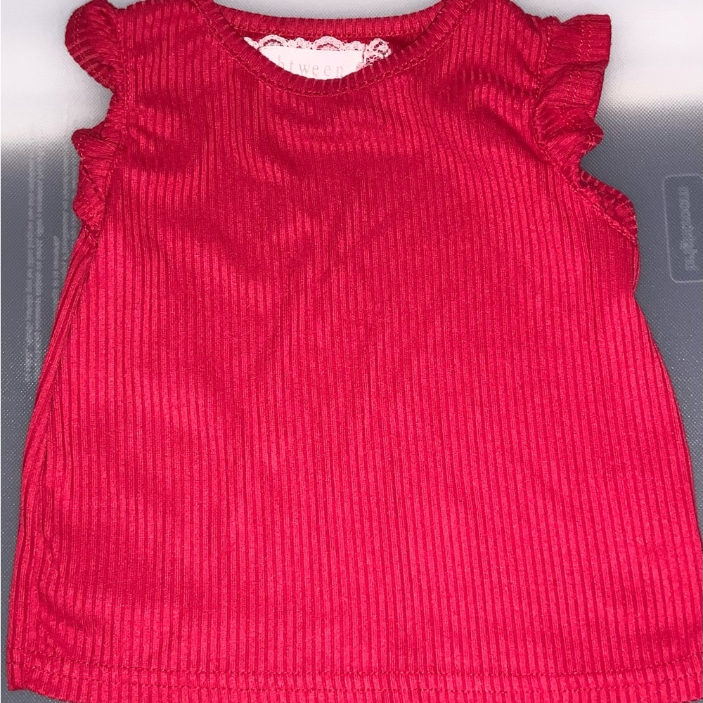 Red Ruffled Kids Top